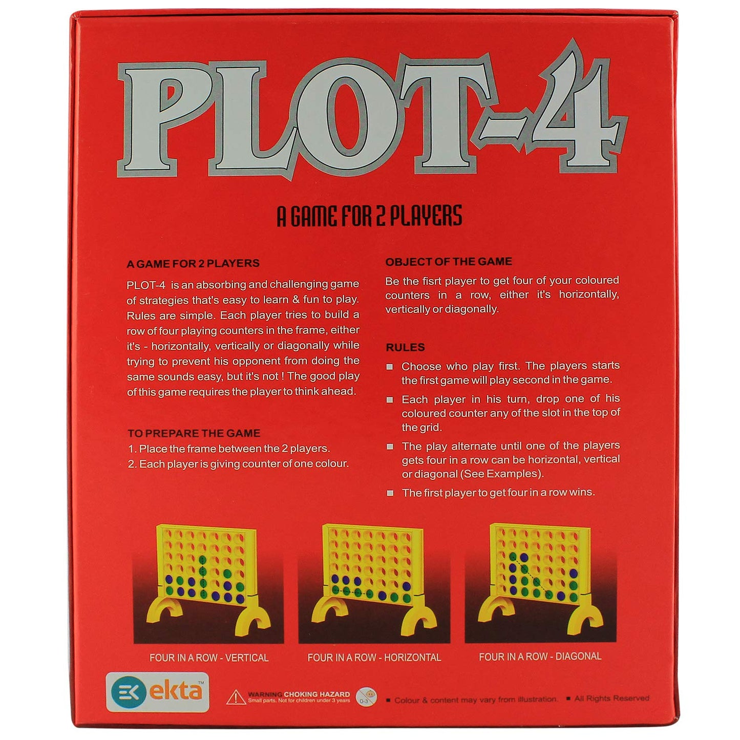 Plot-4 Board Game for Family (Multicolour)