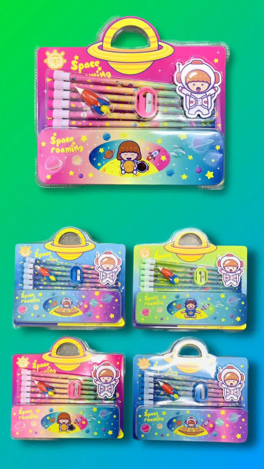 Gift Set W/Pencil Box & 6 Pencil
