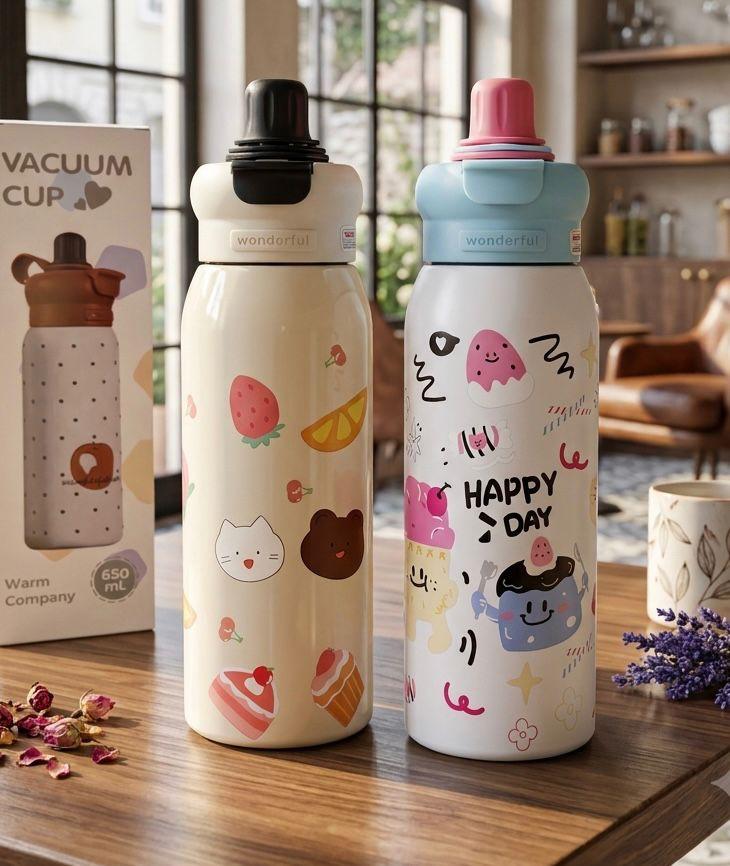 Vacuum Cup Water Bottles 650ml