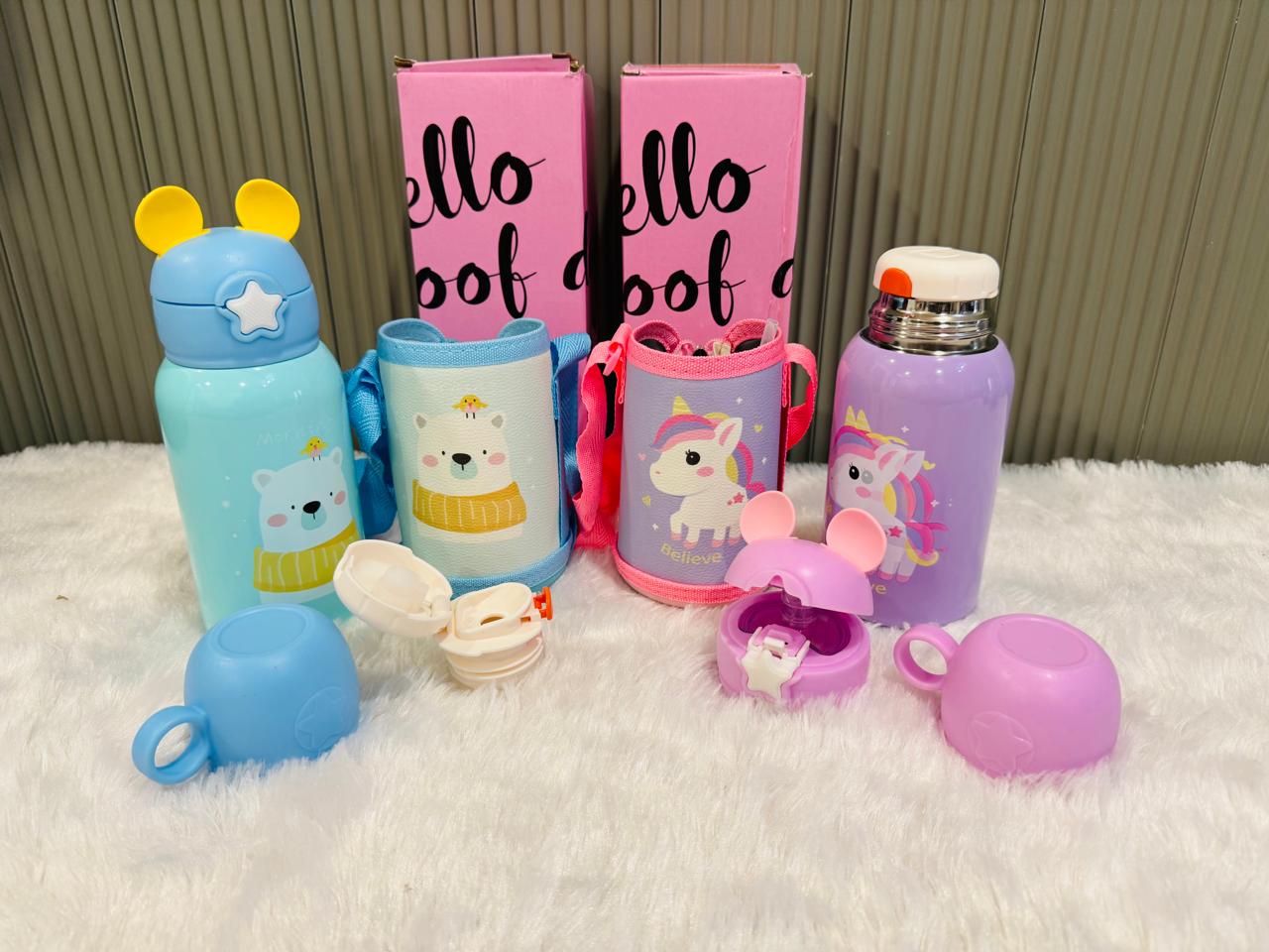 Leak-Proof Bottle with Cute Antler Lid - 500ml