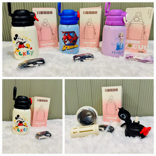 Kids Stainless Steel Vacuum Bottles featuring 🐭 Mickey, 🕷️ Spider-Man & ❄️ Elsa 800ml