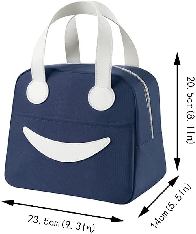 Cute Smiley Face Design Insulated Launch Bag