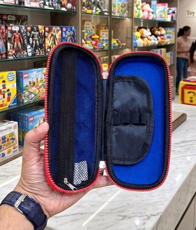 EVA Space Pencil Pouch for Kids | 3D EVA Hard Shell Zipper Pouch with Rocket & Alien Design