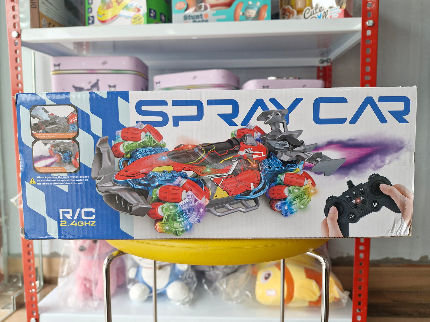 Spray Rechargeable Remote Control Extreme Drift Car | 360° Stunt RC Car with Spray, LED Lights & Music