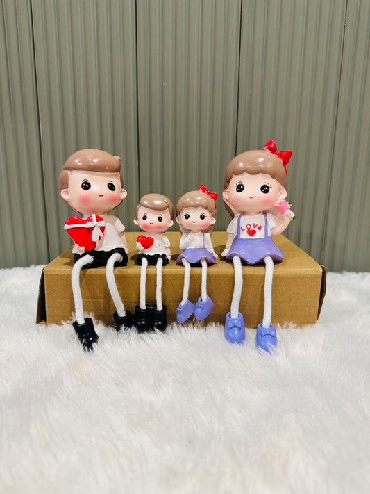 Cute Long Leg Hanging Dolls Family Decorative showpiece