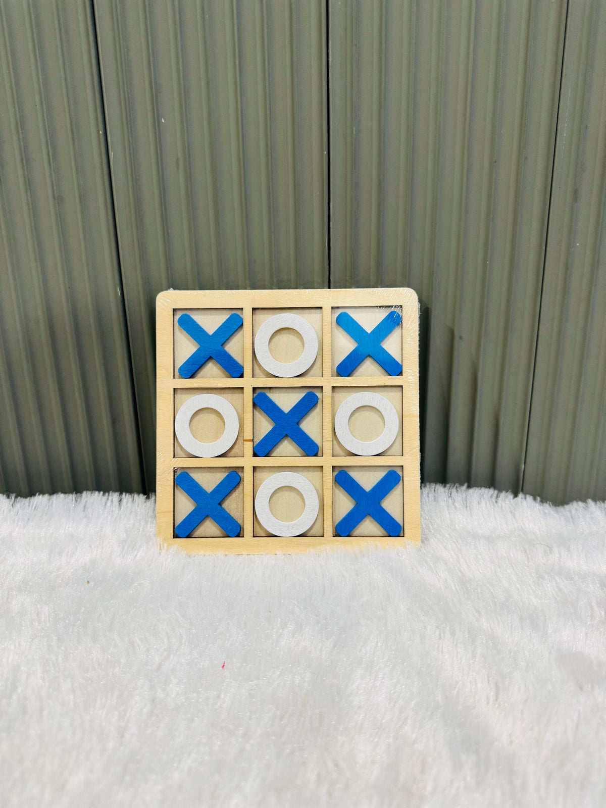 Wooden Tic Tac Toe Game for Kids & Adults – Classic Board Game - Multicolour