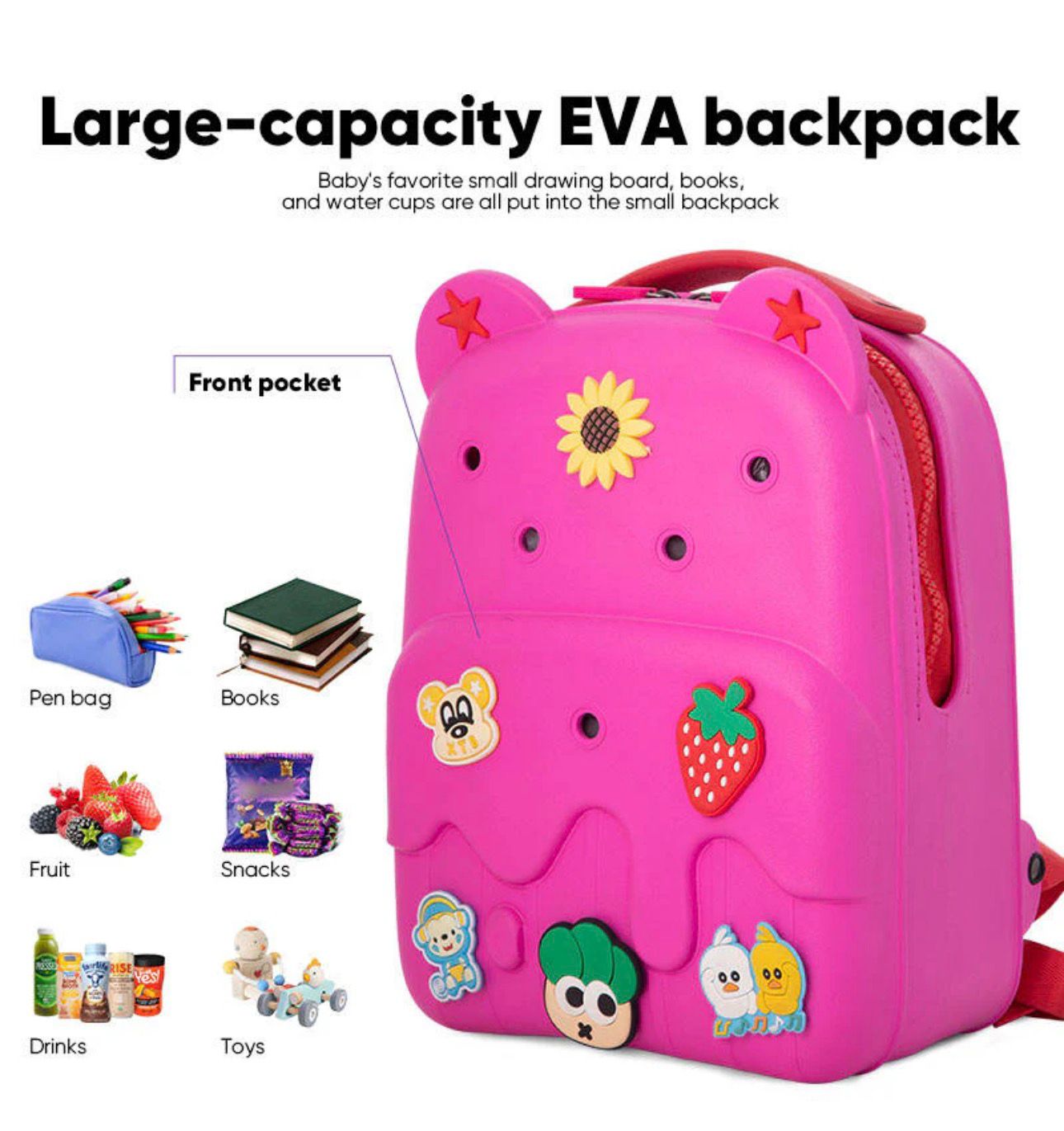 Trendy Silicone EVA Cartoon Bag For kids- Crocs