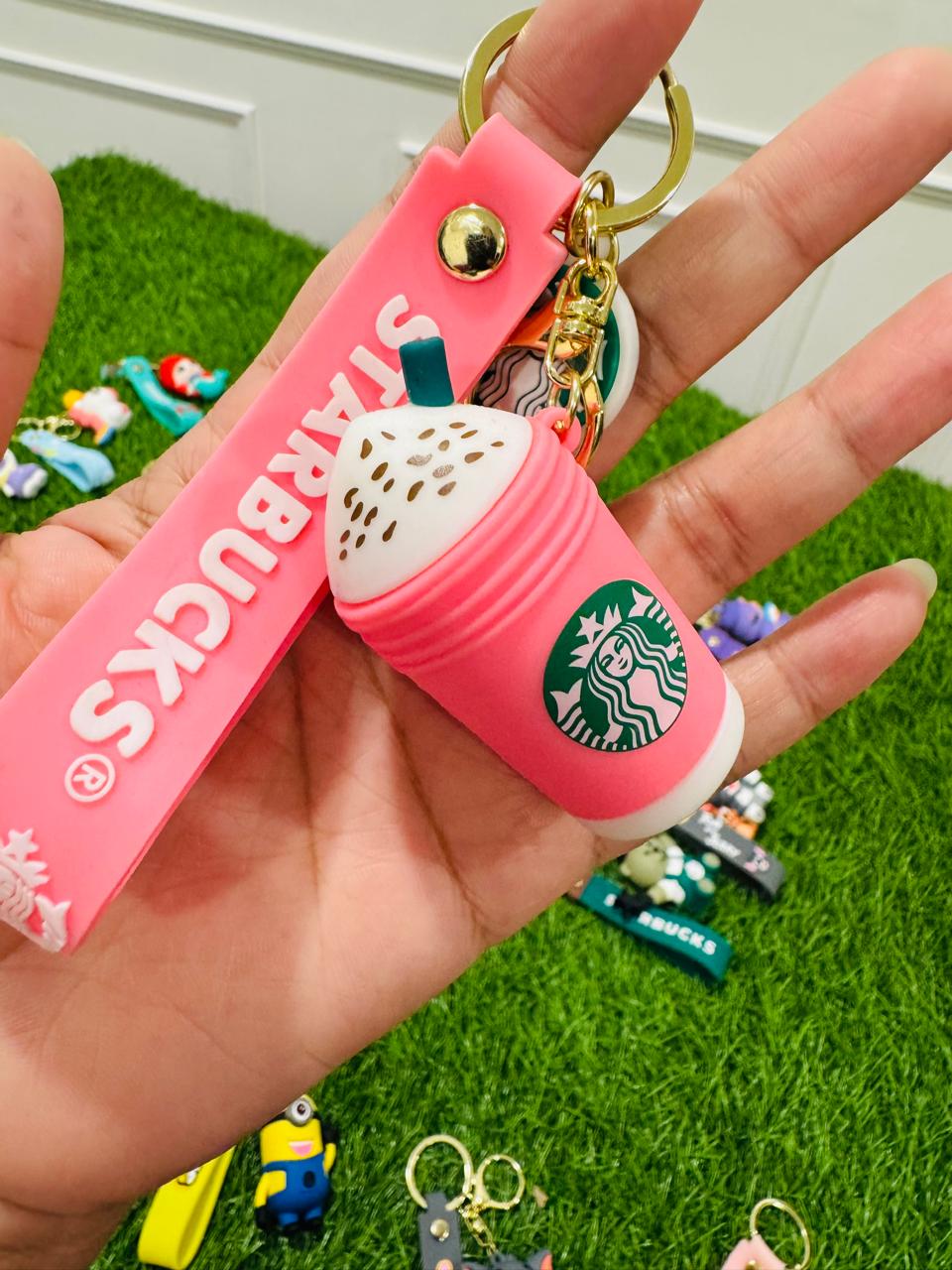 Cute Cartoon Character Silicone 3D Key Chain with Strap Charm & Metal Hook (Copy)
