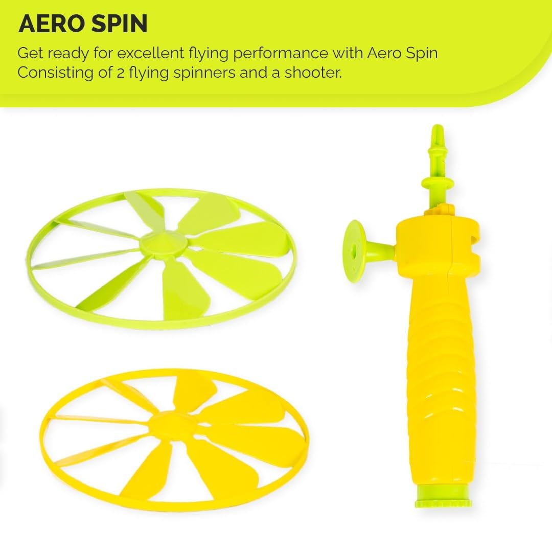Aero Spin Flying Disc & Spinning Top Toy Set – Indoor & Outdoor Game for Kids