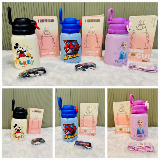 Kids Stainless Steel Vacuum Bottles featuring 🐭 Mickey, 🕷️ Spider-Man & ❄️ Elsa 800ml