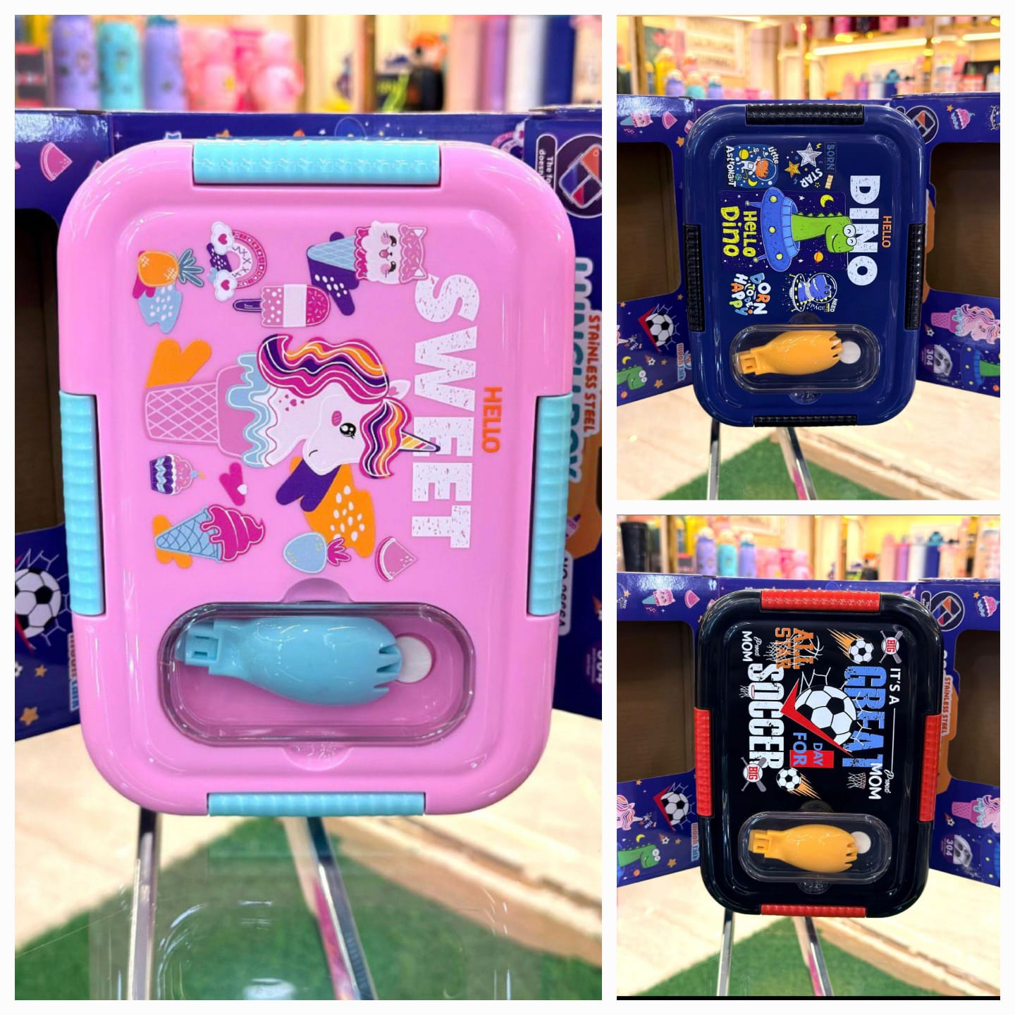 Stainless Steel Lunch Box with 3 Compartment