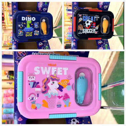 Stainless Steel Lunch Box with 3 Compartment