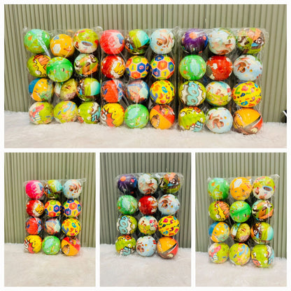 Soft Squeeze Foam Sponge Balls with Cartoon Prints