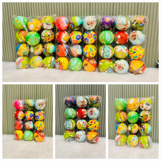Soft Squeeze Foam Sponge Balls with Cartoon Prints