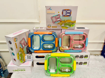 Stainless Steel 3 Compartment Lunch Box