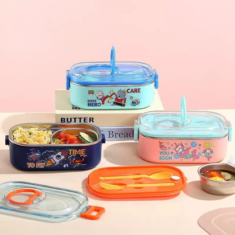Kids Leakproof Lunch Box with 2 Compartments