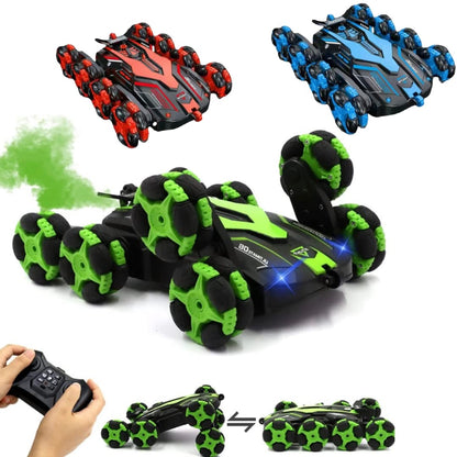 Spray R/C Stunt Vehicle | Remote Control Rotating Eight Wheel Drift Car with Spray Effect