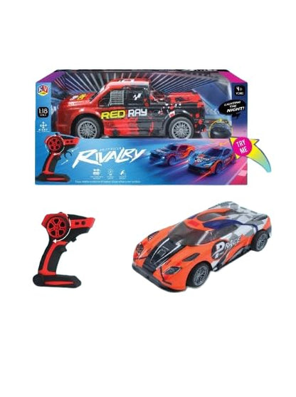 Rivalry Effect Rechargeable Remote Control Drift Racing Car | 4-Way RC Sports Car with LED Lights & Type-C Charging Cable