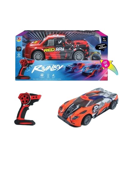 Rivalry Effect Rechargeable Remote Control Drift Racing Car | 4-Way RC Sports Car with LED Lights & Type-C Charging Cable