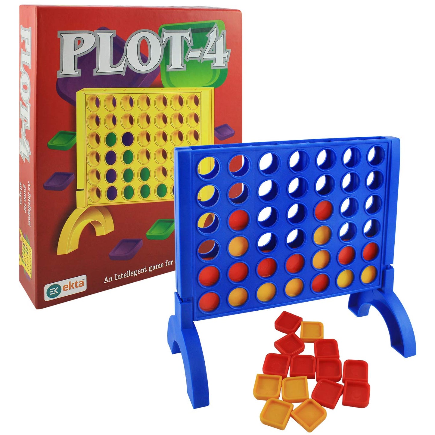 Plot-4 Board Game for Family (Multicolour)