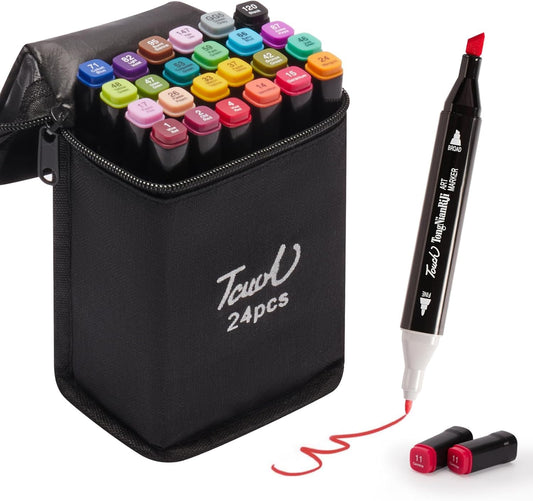 Dual Tip Markers Sketch Pen Set of 24