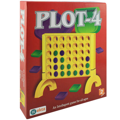 Plot-4 Board Game for Family (Multicolour)