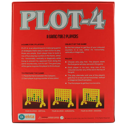 Plot-4 Board Game for Family (Multicolour)