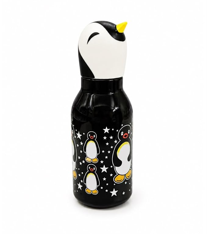 Cute Animal Cartoon Printed Plastic Water Bottle for Kids – Colourful & Lightweight Drinking Bottle