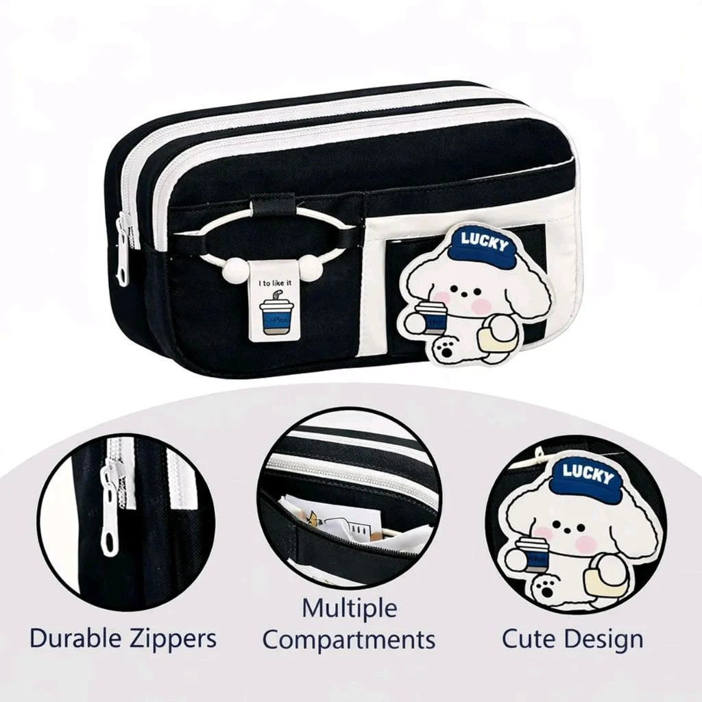 Pencil Pouch Panda - Black