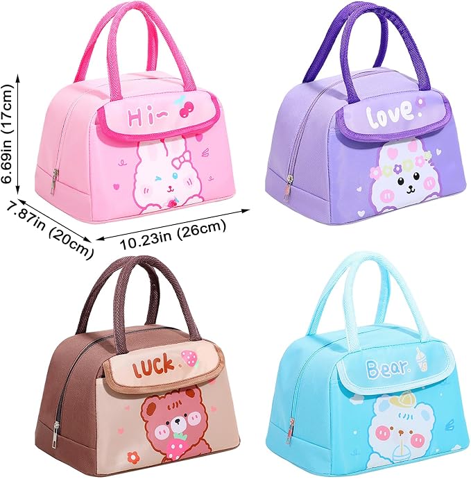 Kids Insulated Cute Bunny Lunch Bag