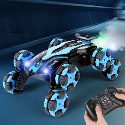 Spray R/C Stunt Vehicle | Remote Control Rotating Eight Wheel Drift Car with Spray Effect