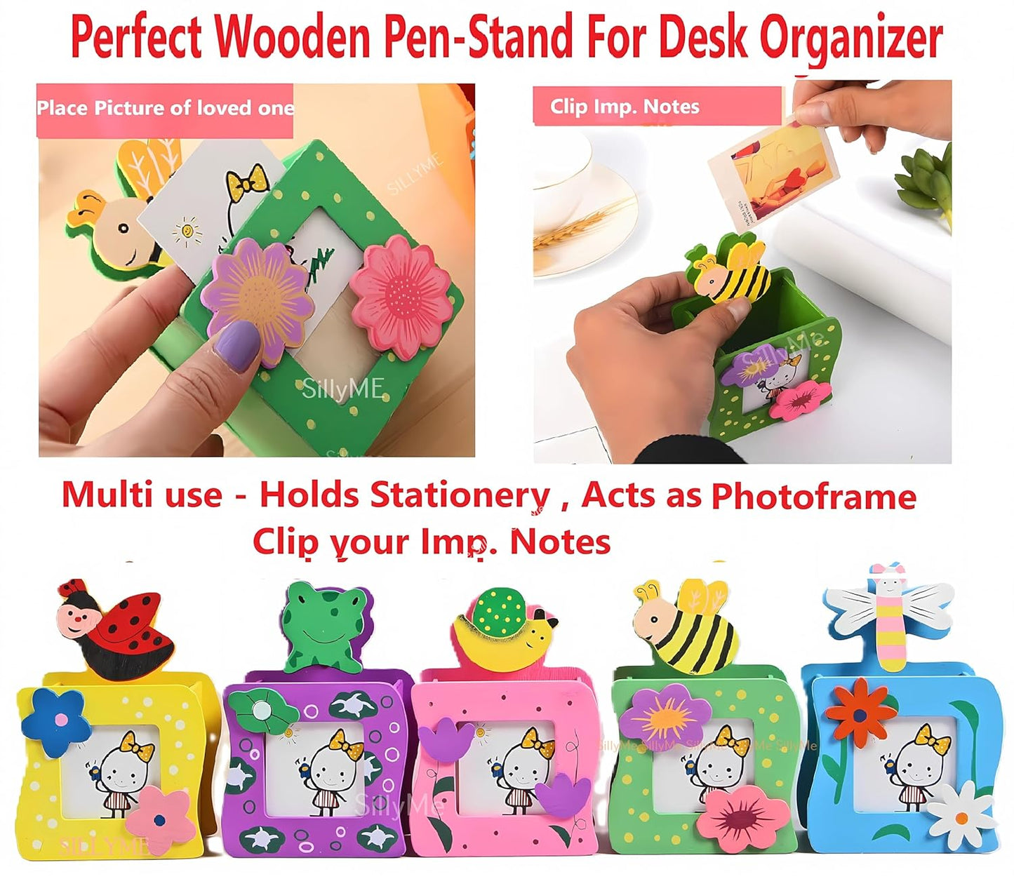 Wooden Animal Pen Stand | Cute Animal Theme | Eco Friendly | Return Gifts for Kids | Bday Returns Gift