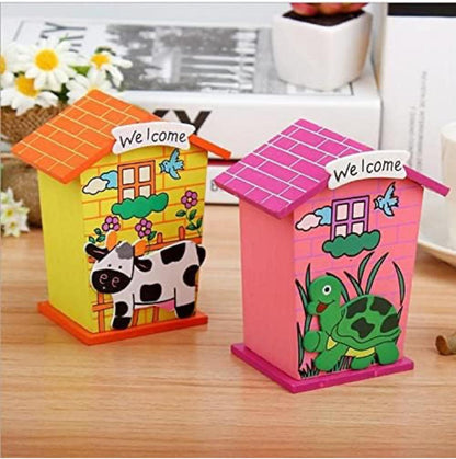 Kids Wooden Piggy Bank | Decorative Money Coin Savings Bank