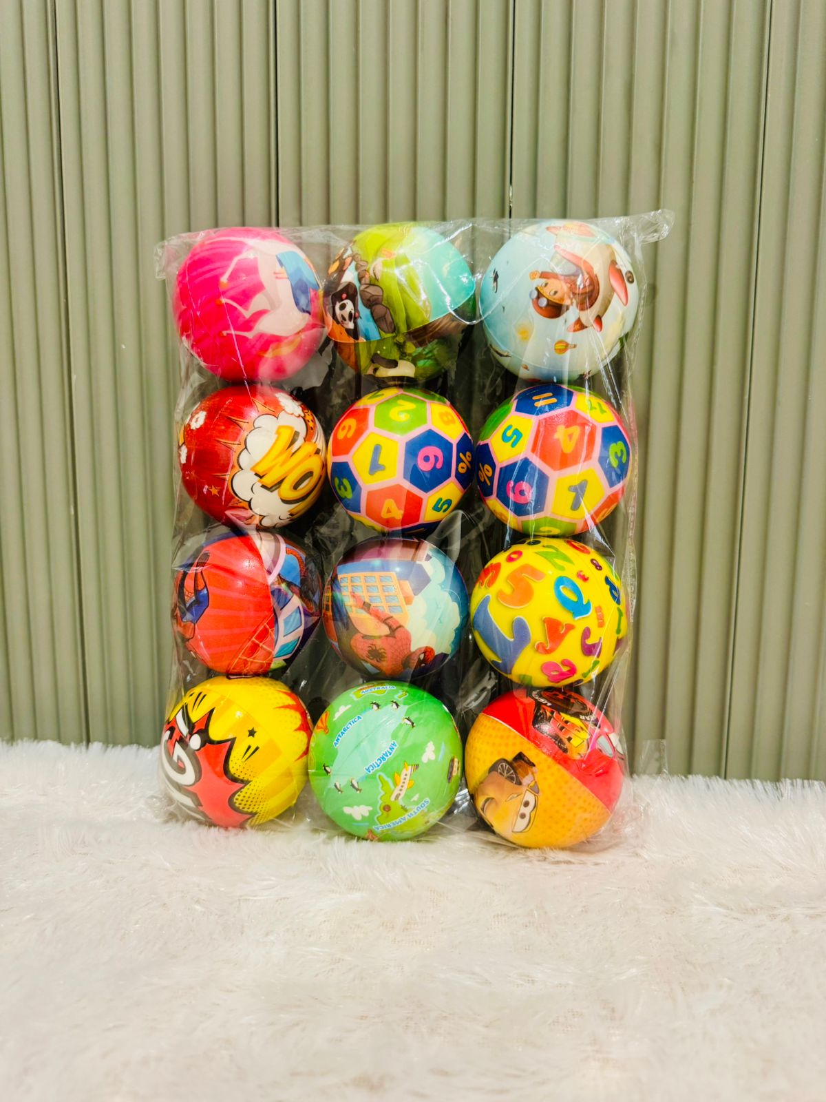 Soft Squeeze Foam Sponge Balls with Cartoon Prints