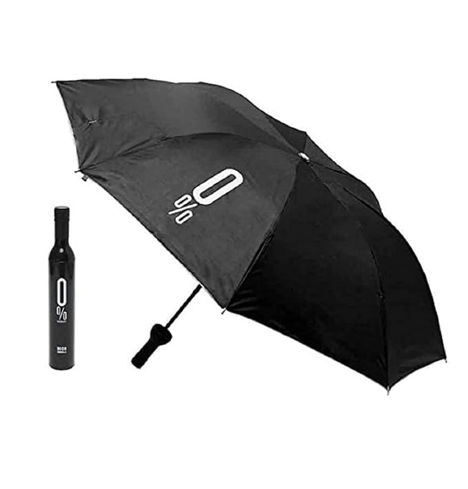 Foldable Bottle Umbrella | Bottle Shape Foldable Umbrella with Plastic Case | Compact Manual Portable Umbrella for Rain & UV Protection