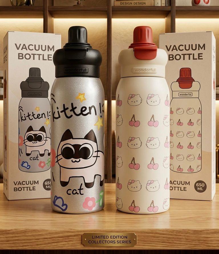 Vacuum Cup Water Bottles 650ml