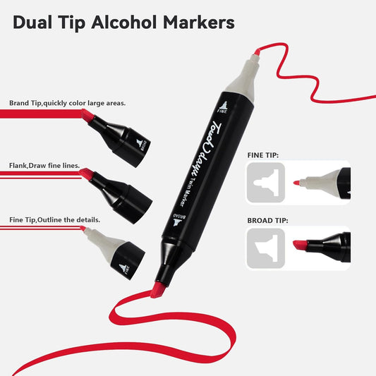 Dual Tip Markers Sketch Pen Set of 36