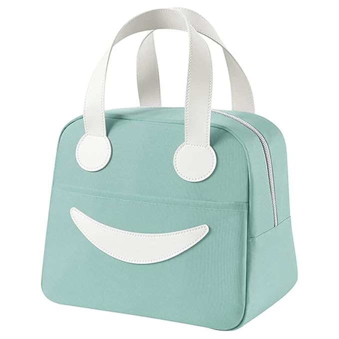 Cute Smiley Face Design Insulated Launch Bag