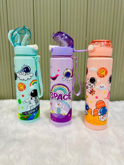Space Themed Kids Plastic Water Bottles 900ml