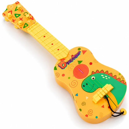Guitar Toy for Kids | 4 String Musical Instrument Toy for Toddlers & Boys Girls Age 4+ | Dino Theme Pretend Play Guitar