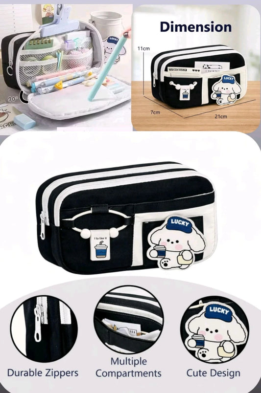 Pencil Pouch Panda - Black