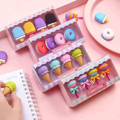 Icecream Eraser 4pc Set