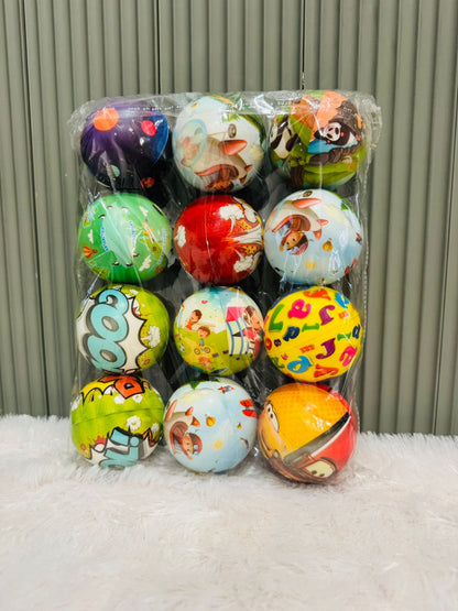 Soft Squeeze Foam Sponge Balls with Cartoon Prints