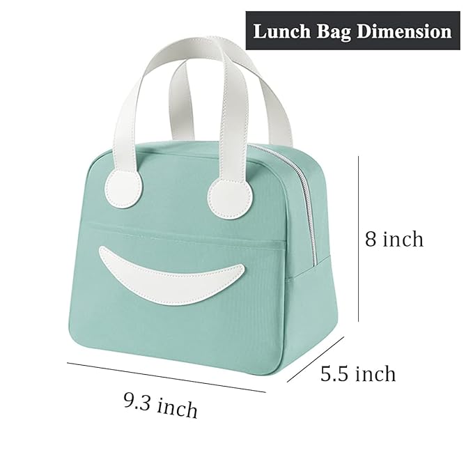 Cute Smiley Face Design Insulated Launch Bag