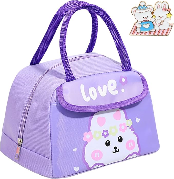 Kids Insulated Cute Bunny Lunch Bag