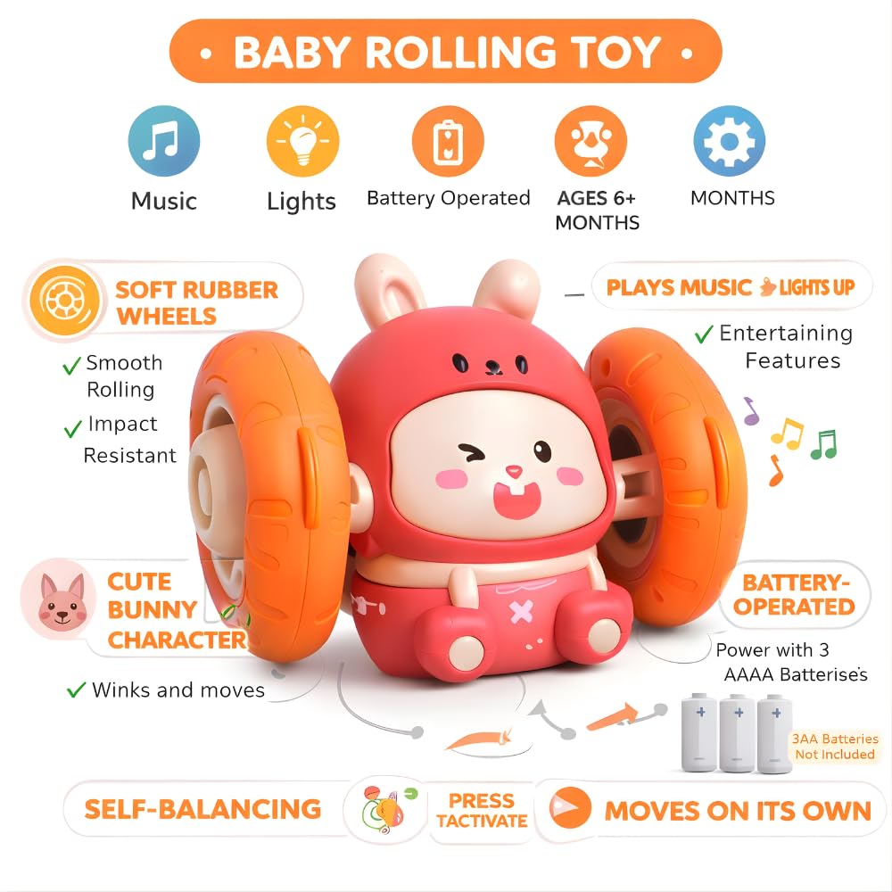 Jumping Bunny Stunt Pets Toy for Kids | Musical & Voice Control Interactive Bunny