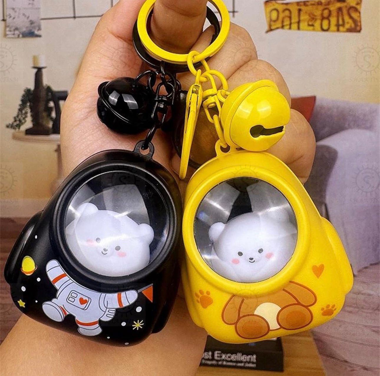 Luminous Cute Animal Backpack Keychain