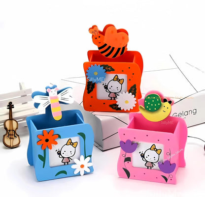 Wooden Animal Pen Stand | Cute Animal Theme | Eco Friendly | Return Gifts for Kids | Bday Returns Gift