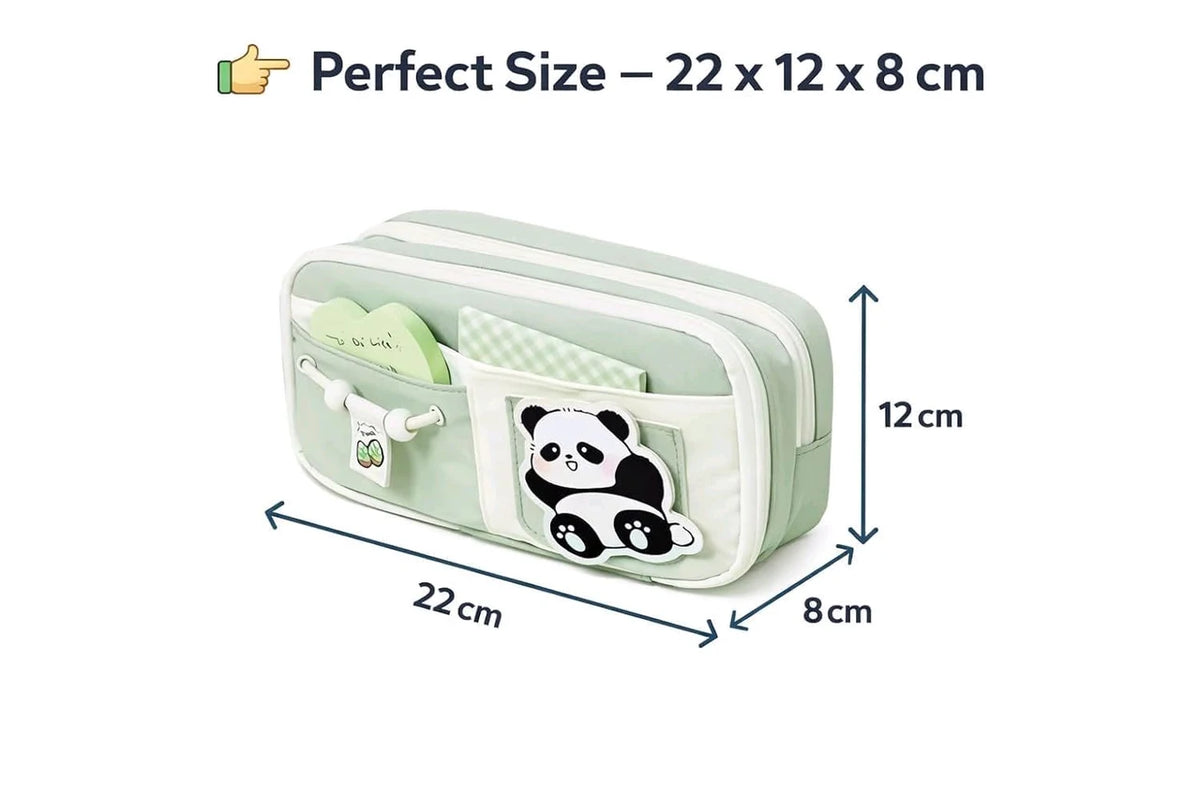 Pencil Pouch Panda - Green