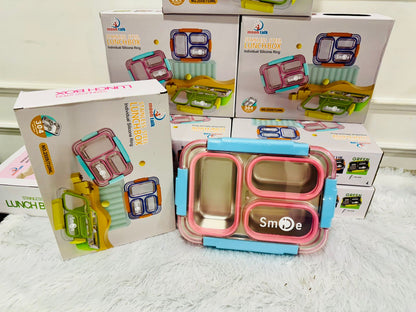 Stainless Steel 3 Compartment Lunch Box